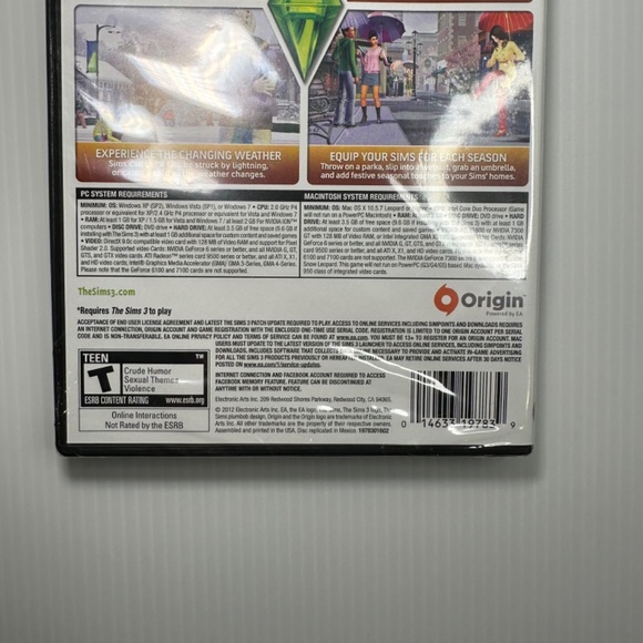 The Sims 3 Seasons - PC GAME NEW/ SEALED EA Sports Video Game - Picture 3 of 5